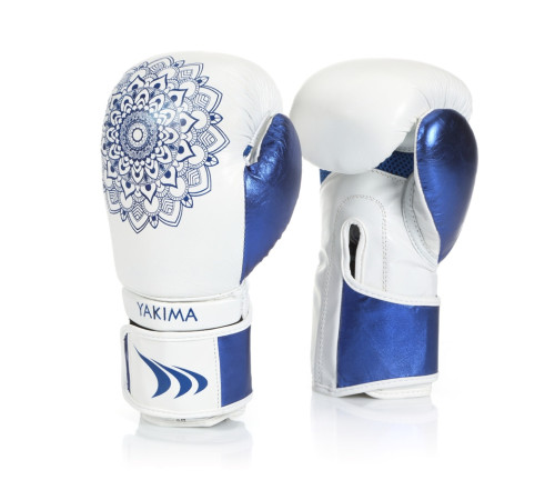 Жіночі рукавички MANDALA WHITE/BLUE (8 унцій) Жіночі рукавички MANDALA WHITE/BLUE (8 унцій)