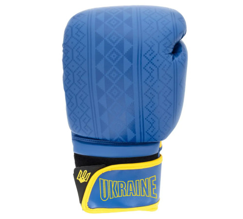 Рукавички боксерські PowerPlay 3021 Ukraine 12 унцій, синьо-жовті