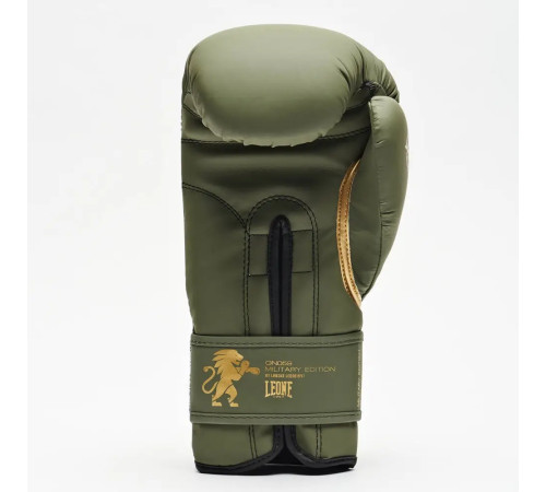 Рукавички боксерські з капою Leone GN059G MILITARY EDITION розмір 16 унцій, зелені