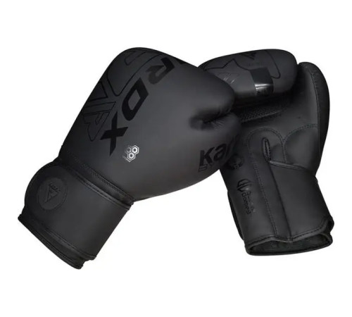Рукавички боксерські з капою RDX F6 Kara Matte розмір 14 унцій, чорні