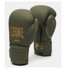 Рукавчики боксерські Leone Mono Military 14 унцій, зелено-золоті