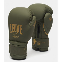 Рукавички боксерські Leone Mono Military 14 унцій, зелено-золоті