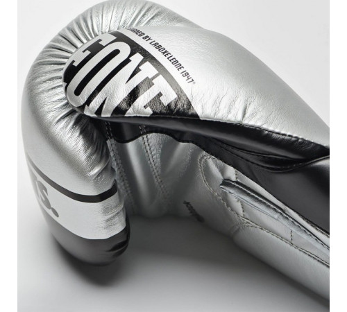 Рукавички боксерські Leone Nexplosion 10 унцій, сріблясто-чорний