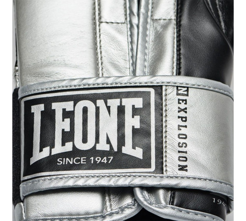 Рукавички боксерські Leone Nexplosion 10 унцій, сріблясто-чорний