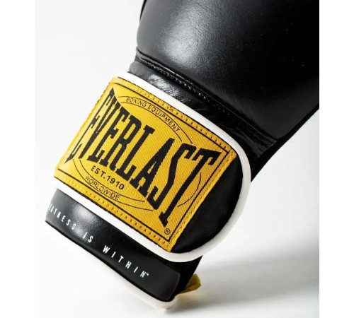 Боксерські рукавиці Everlast 1910 CLASSIC TRAINING GLOVE 16 унцій, чорно-золотисті