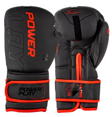 Боксерські рукавиці PowerPlay 3024 Ultra Mat Чорно-Червоні 10 унцій