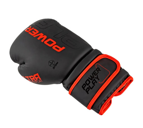 Рукавички боксерські PowerPlay 3024 Ultra Mat розмір 10 унцій, чорно-червоні