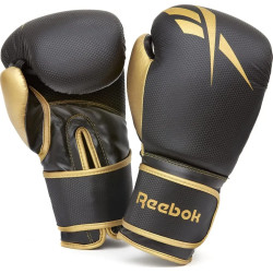 Боксерські рукавиці Reebok Boxing Gloves 14 унцій, чорно-золотисті