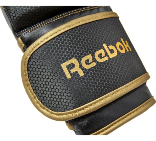Боксерські рукавиці Reebok Boxing Gloves 14 унцій, чорно-золотисті