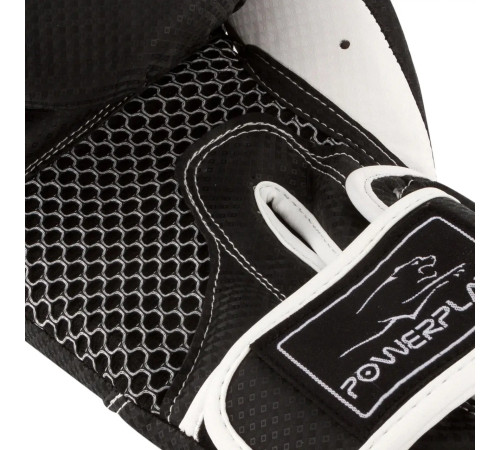 Рукавички боксерські з капою PowerPlay 3011 Evolutions 16 унцій, чорно-білі