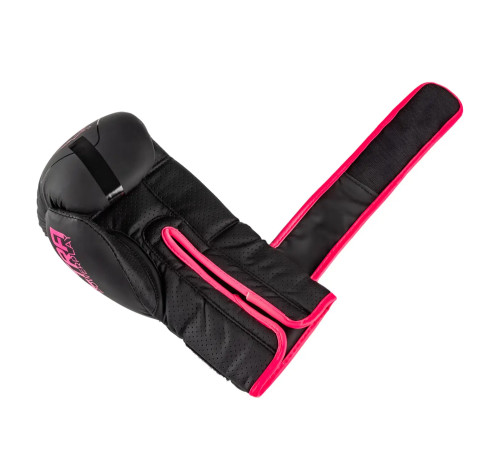Рукавички боксерські PowerPlay 3024 Ultra Mat розмір 8 унцій, чорно-рожеві