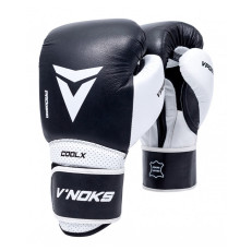 Рукавички боксерські V`Noks Aria 10 унцій, чорно-білі