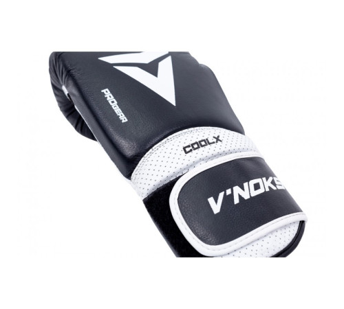 Рукавички боксерські V`Noks Aria 10 унцій, чорно-білі