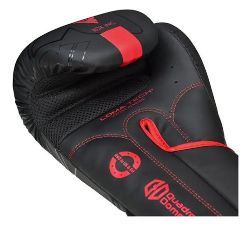 Рукавички боксерські з капою RDX F6 Kara Matte розмір 14 унцій, чорно-червоні