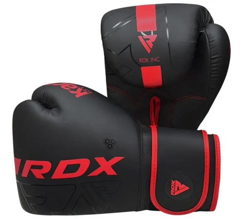 Рукавички боксерські з капою RDX F6 Kara Matte розмір 14 унцій, чорно-червоні