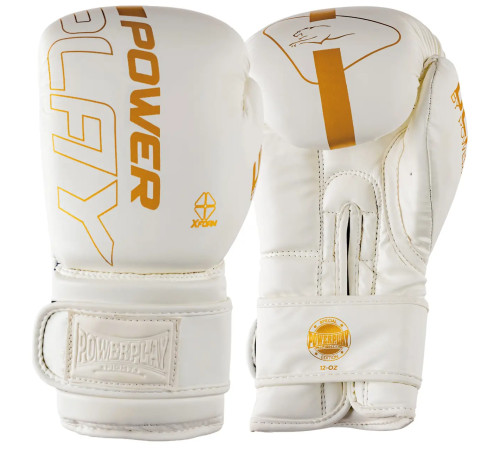 Рукавички боксерські PowerPlay 3089 Alpha розмір 10 унцій, білі