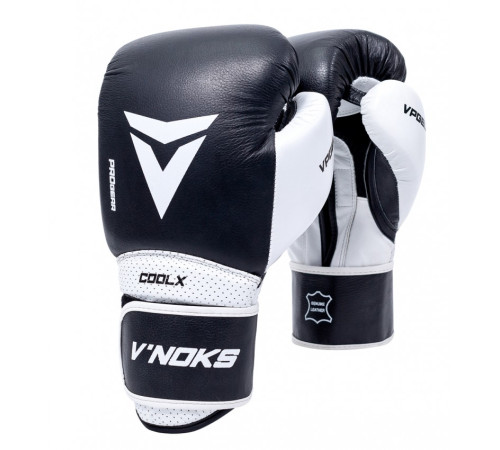 Рукавички боксерські V`Noks Aria 14 унцій, чорно-білі