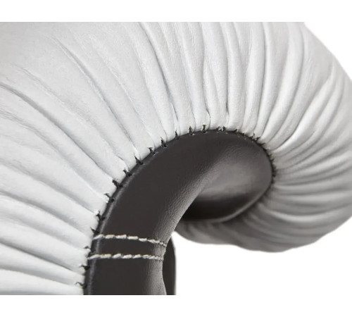 Боксерські рукавиці Reebok Combat Leather Boxing Gloves 10 унцій, чорно-білі