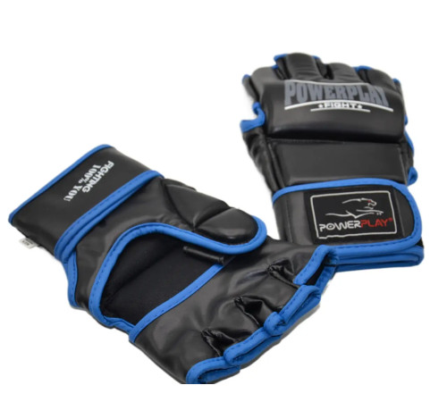 Рукавички для MMA PowerPlay 3058 розмір XL, чорно-сині