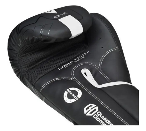Рукавички боксерські з капою RDX F6 Kara Matte розмір 16 унцій, чорно-білі