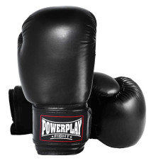 Боксерські рукавиці PowerPlay 3004 Classic Чорні 6 унцій
