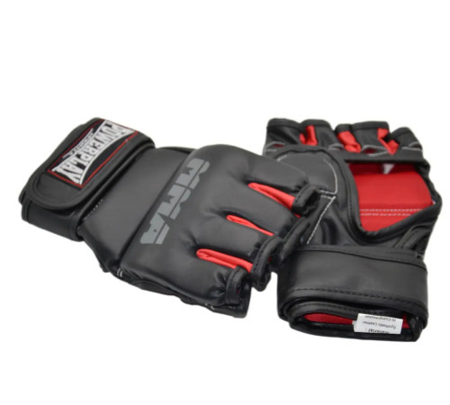 Рукавички для MMA PowerPlay 3053 розмір S/M, чорно-червоні