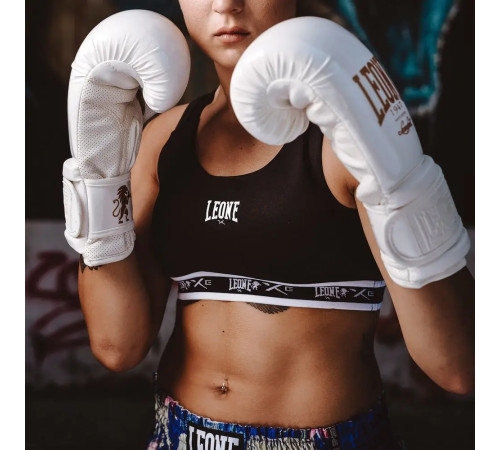 Рукавички боксерські з капою Leone GN059W розмір 12 унцій, білі