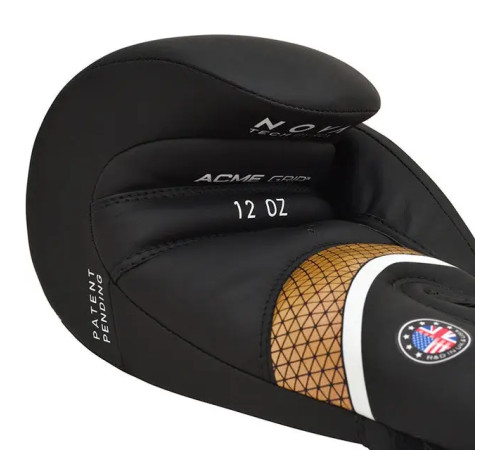 Рукавички боксерські з капою RDX AURA PLUS T-17 розмір 10 унцій, чорно-золотисті