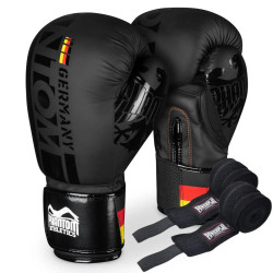 Рукавички боксерські з бинтами Phantom Germany 12 унцій, чорний