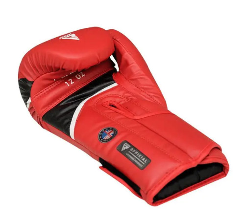Рукавички боксерські з капою RDX AURA PLUS T-17 розмір 12 унцій, червоно-чорні