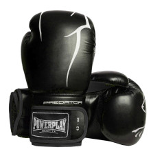 Боксерські рукавиці PowerPlay 3018 Jaguar Чорні 8 унцій