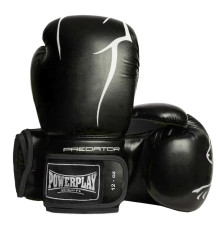 Рукавички боксерські PowerPlay 3018 Jaguar 8 унцій, чорні
