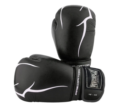 Рукавички боксерські PowerPlay 3018 Jaguar 8 унцій, чорні