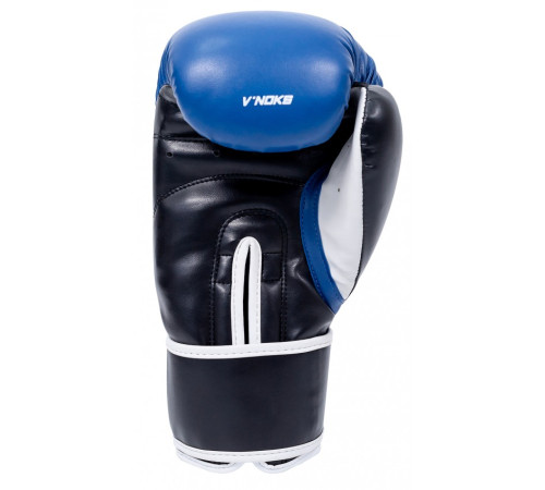 Рукавички боксерські V`Noks Lotta Blue 10 унцій, чорно-сині