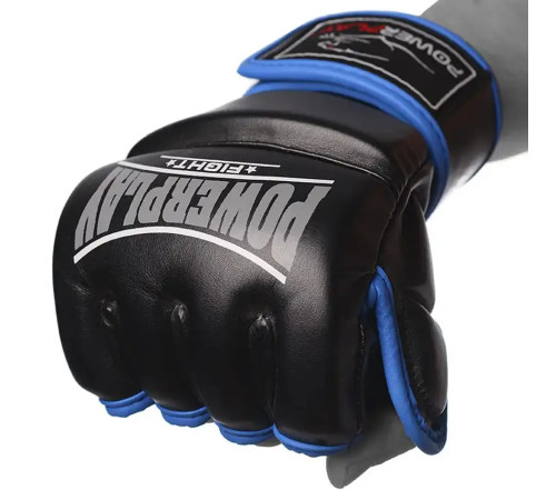 Рукавички для MMA PowerPlay 3058 розмір L, чорно-сині