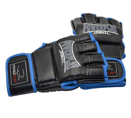 Рукавички для MMA PowerPlay 3058 розмір L, чорно-сині