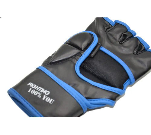 Рукавички для MMA PowerPlay 3058 розмір L, чорно-сині