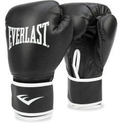 Боксерські рукавиці Everlast CORE 2 TRAINING GLOVE унцій S/M, чорно-білі