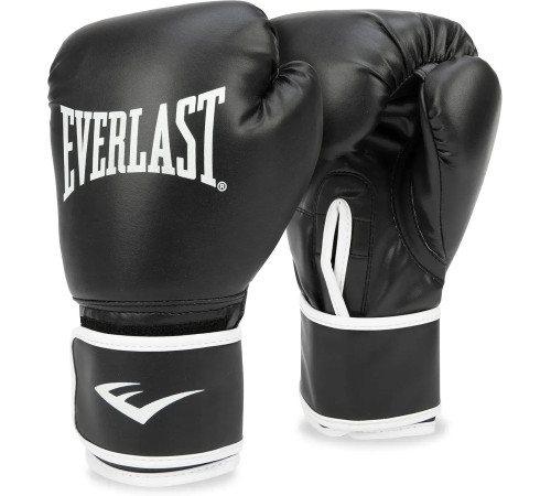 Боксерські рукавиці Everlast CORE 2 TRAINING GLOVE унцій S/M, чорно-білі
