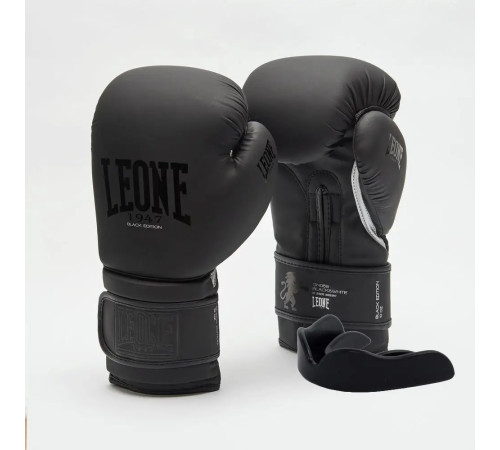 Рукавички боксерські з капою Leone GN059 розмір 12 унцій, чорно-білі
