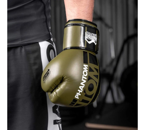 Рукавички боксерські з бинтами Phantom APEX 16 унцій, хакі