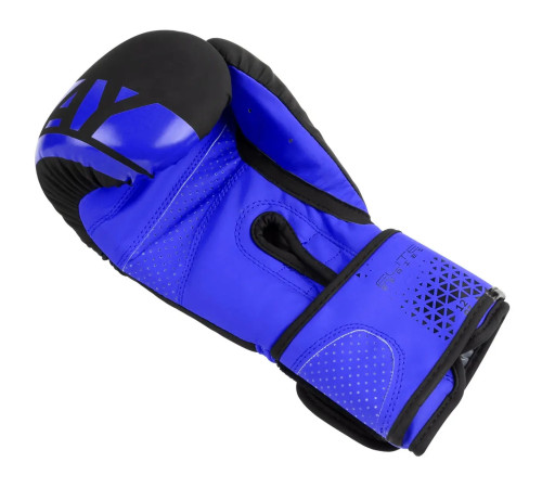 Рукавички боксерські PowerPlay 3086 Challenger Matt розмір 10 унцій, чорно-сині