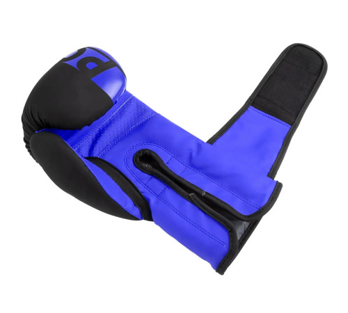 Рукавички боксерські PowerPlay 3086 Challenger Matt розмір 10 унцій, чорно-сині