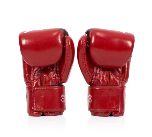 Рукавички боксерські з бинтами Fairtex BGV1 Nation Print 14 унцій, червоні