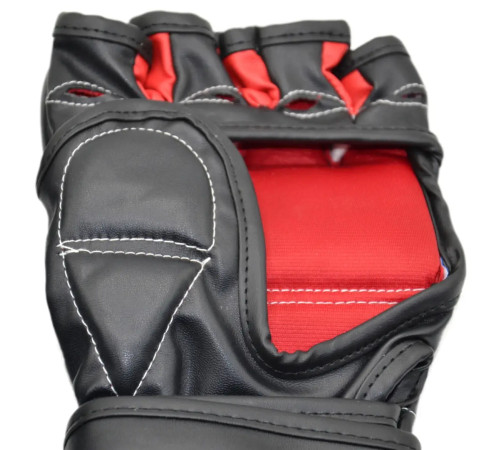 Рукавички для MMA PowerPlay 3053 розмір L/XL, чорно-червоні