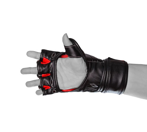 Рукавички для MMA PowerPlay 3053 розмір L/XL, чорно-червоні