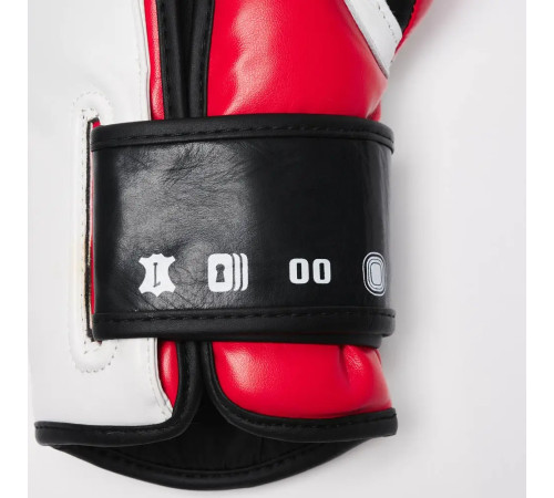 Рукавички боксерські з бинтами Leone GN113 IL TECNICO N3 розмір 10 унцій, біло-червоні