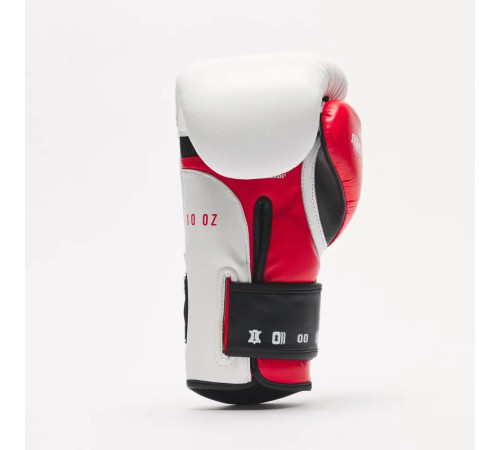 Рукавички боксерські з бинтами Leone GN113 IL TECNICO N3 розмір 10 унцій, біло-червоні
