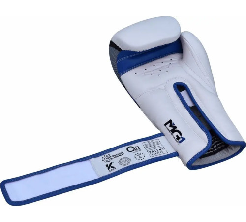 Рукавички боксерські з капою RDX F7 Ego розмір 12 унцій, біло-сині