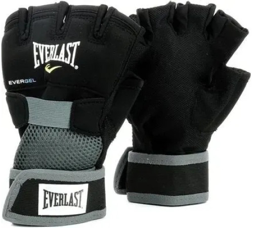 Боксерські рукавички Everlast EVERGEL розмір M, чорно-сірі